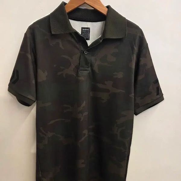 [BUNJANG] Daiwa Camouflage Short-Sleeve Polo Shirt / 다이와 카모플라쥬 반팔 카라티