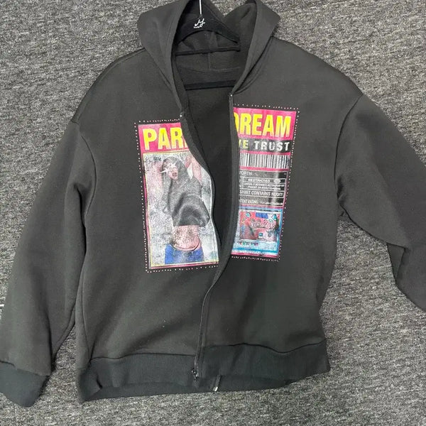 [BUNJANG] Fleece Lined Hooded Zip-Up Jacket / 기모 후드집업