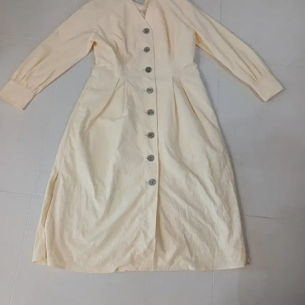[BUNJANG] JSNY Ivory Long Dress / JSNY 바스락 아이보리 롱 원피스