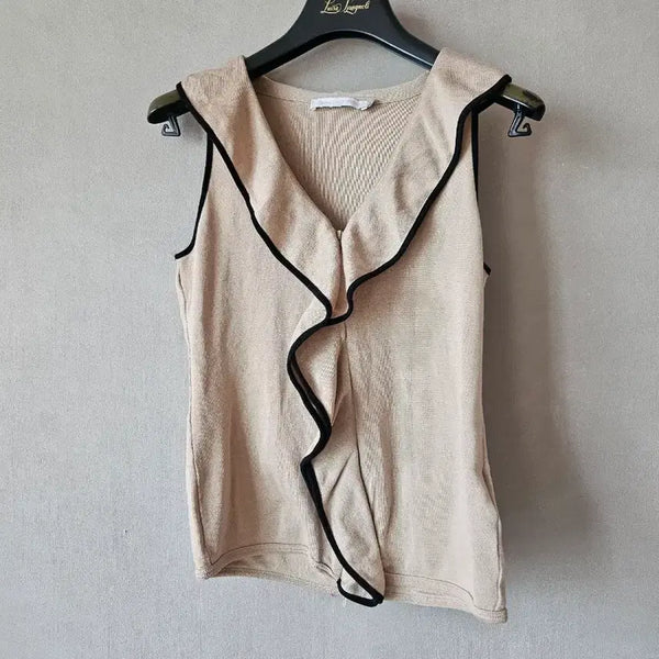 [BUNJANG] Anne Fontaine Front Zip Knit Top / 안느퐁텐)앞지퍼 니트탑