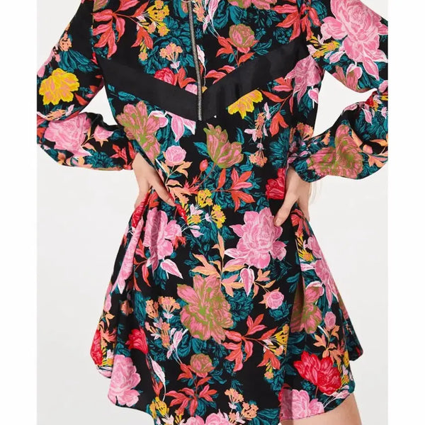 [BUNJANG] Zara Trafaluc Collection Floral Pattern Pink Dress / 정품 자라 Zara 화려한 핑크 플라워 플로럴 꽃무늬 패턴의 트라팔룩 컬렉션 원피스 새상품