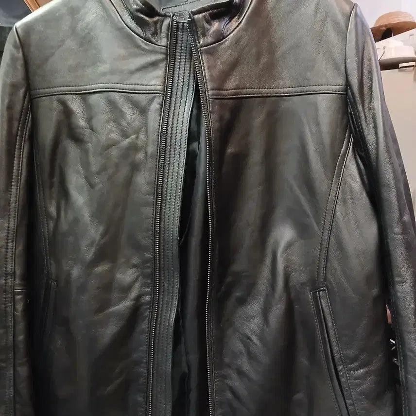 [BUNJANG] Police Genuine Leather Jacket Size 95 / 폴리스 양가죽자켓95