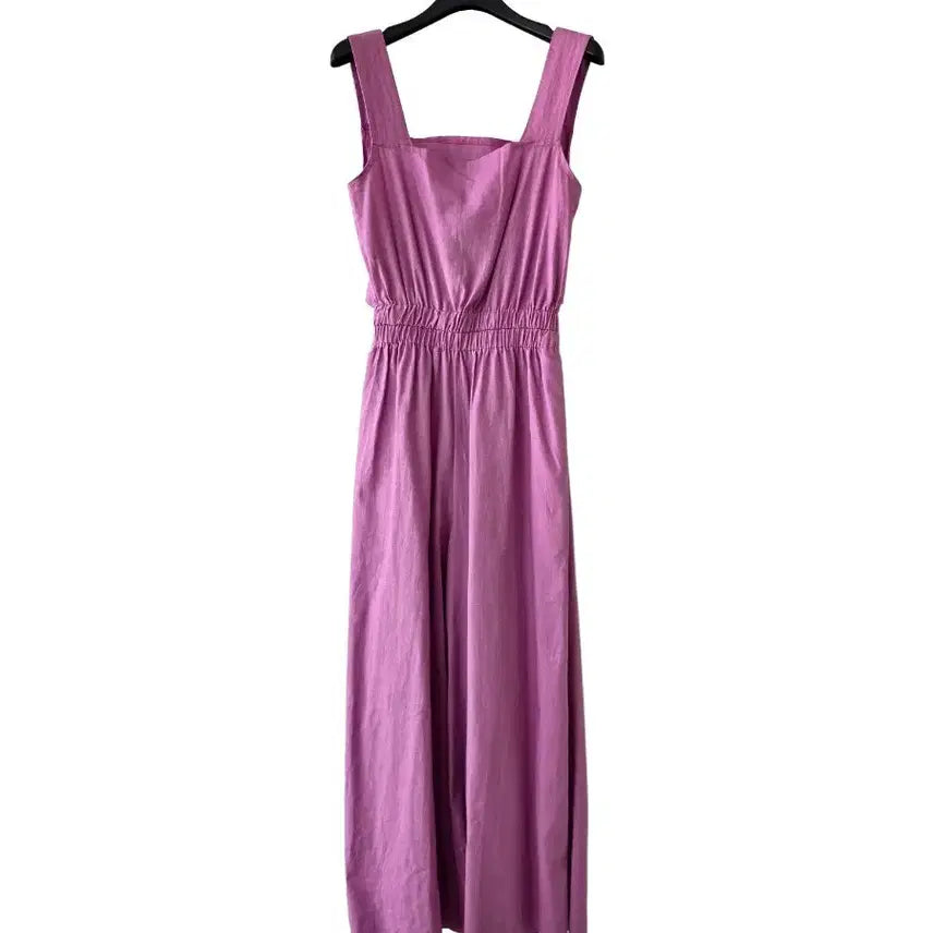 [BUNJANG] Purple Open-Back Wide-Leg Jumpsuit / S/퍼플 뒷트임 점프수트