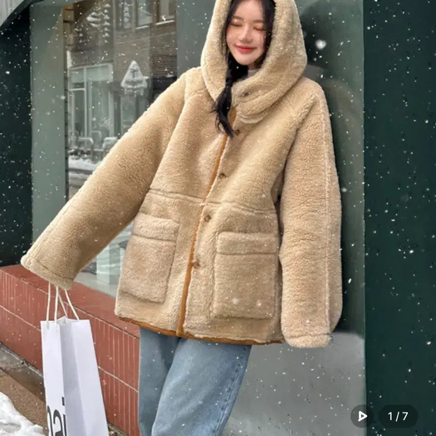 [BUNJANG] Riel Reversible Shearling Jacket / 리엘 무스탕  새상품  reversible