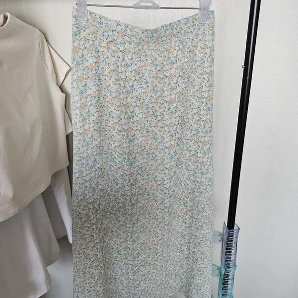 [BUNJANG] Floral Pattern Long Skirt / 플로럴 패턴 롱 스커트