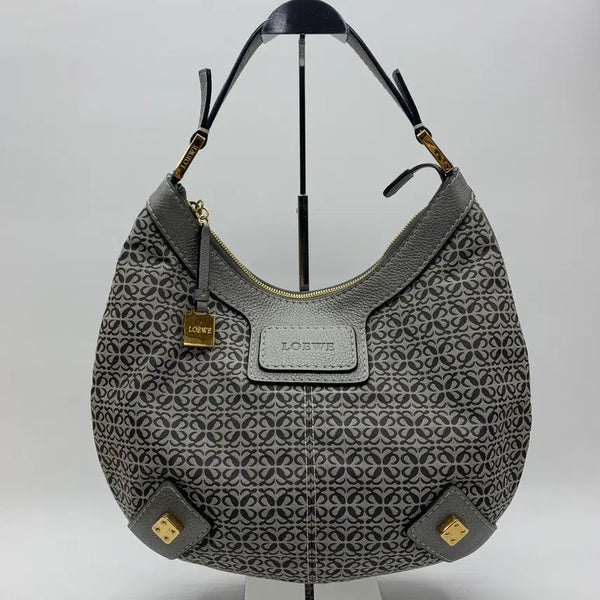 [BUNJANG] Loewe Anagram Canvas New Gate Hobo Bag Grey / 267003208 로에베 아나그램 캔버스 뉴 로드 호보백 그레이
