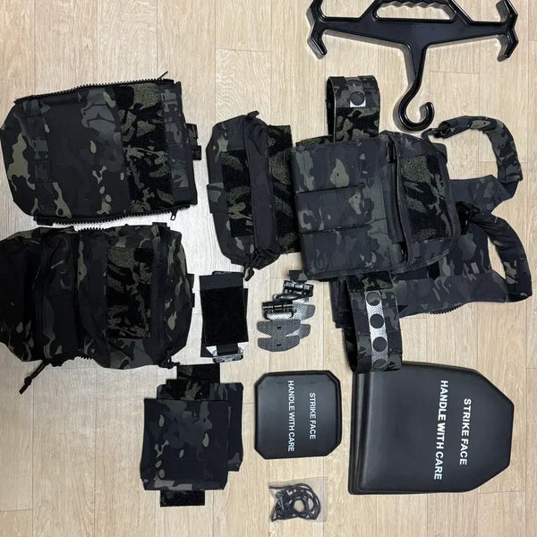 [BUNJANG] WOSPORT Black Multicam Tactical Gear Set / WOSPORT 블랙 멀티캠 서바이벌 레플 군장 세트