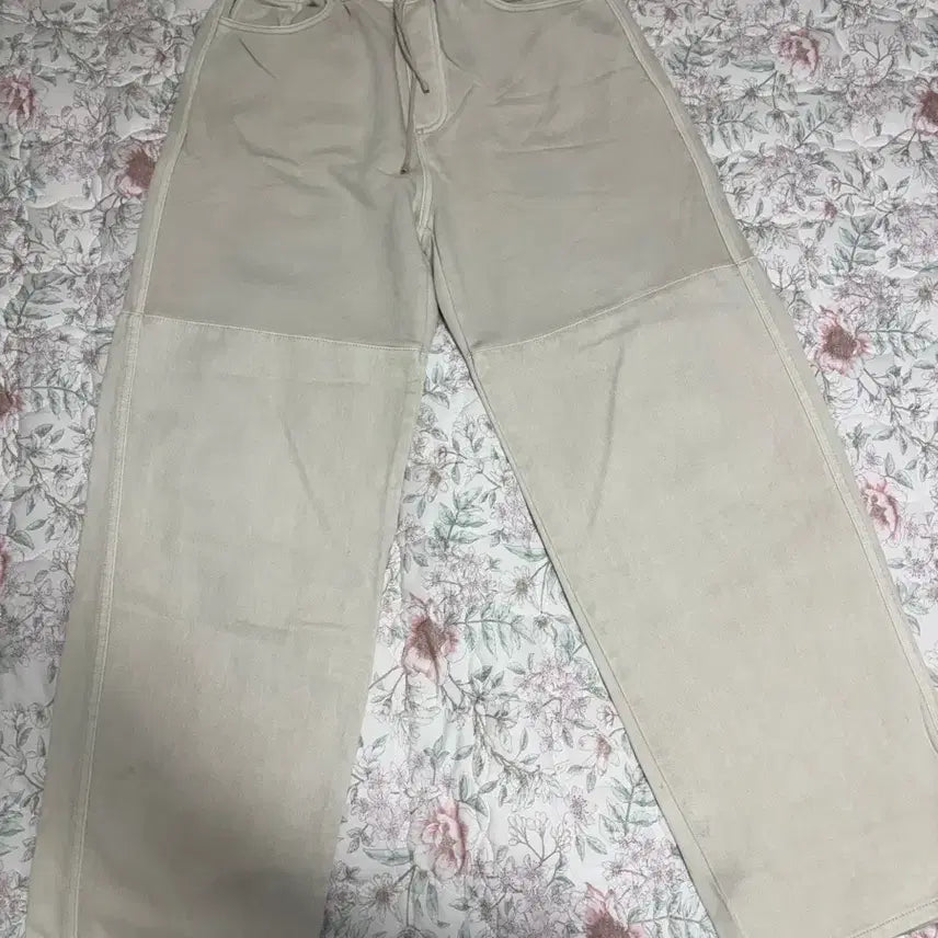 [BUNJANG] Amomento Half-Half Pants Beige / 아모멘토 반반팬츠
