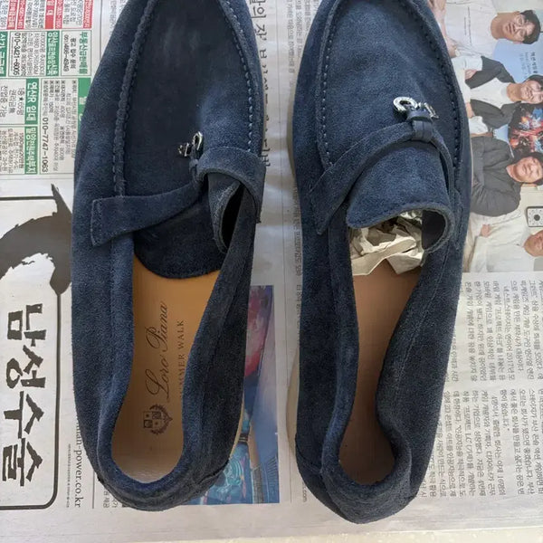[BUNJANG] Loro Piana Summer Walk Loafers Navy Suede Size 44 / 로로피아나 써머워크 44사이즈