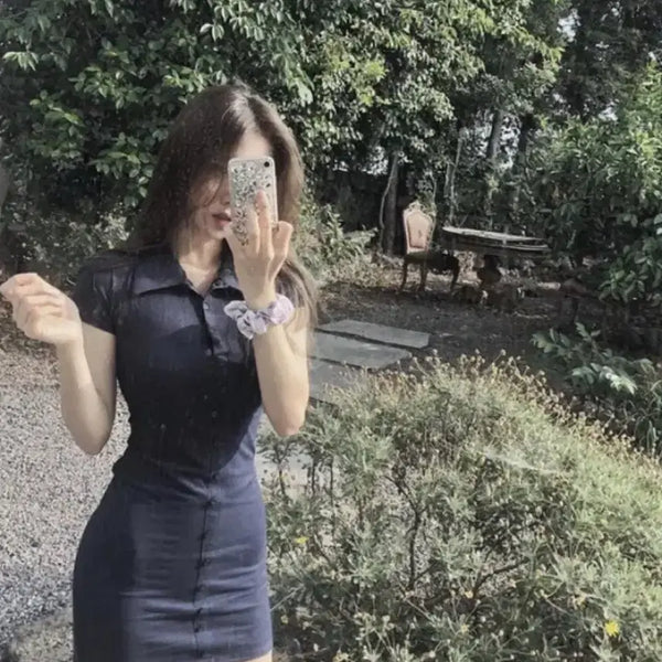 [BUNJANG] MINIPOE Self-Produced Denim Dress / 미니포에 자체제작 데님 원피스