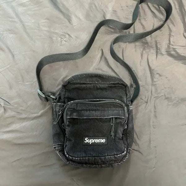 [BUNJANG] Supreme 25FW Denim Shoulder Bag Black / 슈프림 25fw 데님 숄더백 블랙