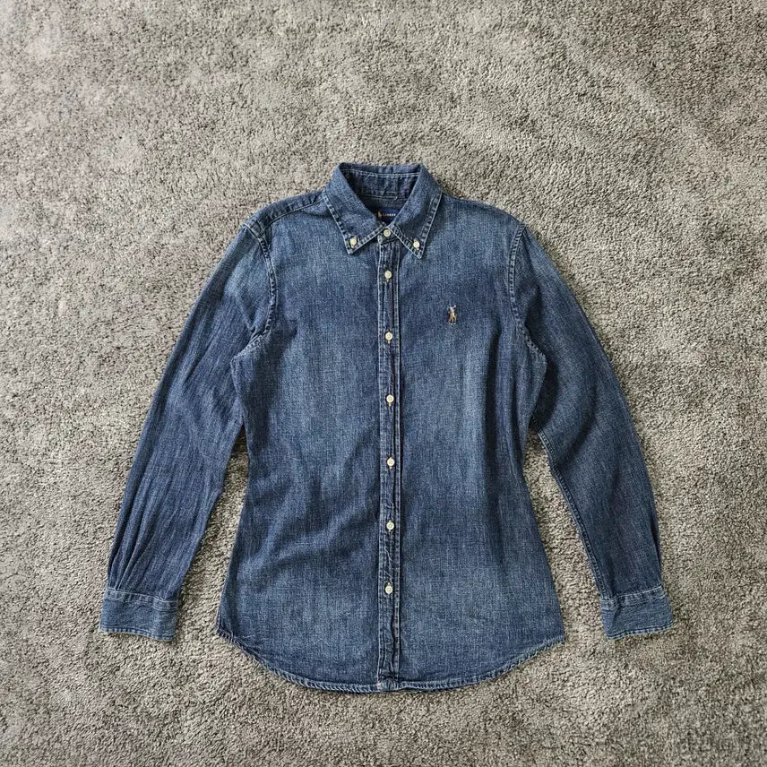 [BUNJANG] RALPH LAUREN Embroidered Logo Denim Shirt / RALPH LAUREN 데님 셔츠