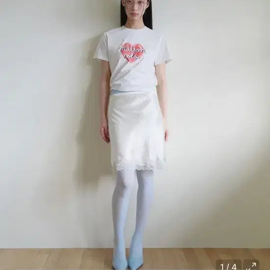 [BUNJANG] Rolarola Satin Midi Skirt Ivory M / 로라로라 새틴 미디 스커티 아이보리M