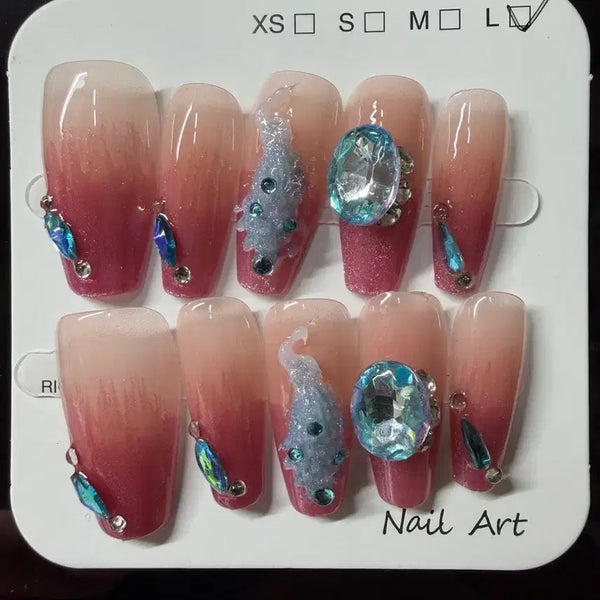 [BUNJANG] Custom Handmade Nail Tips - Size L (114) / 네일팁 판매 길이 2.5 사이즈 L (114) 온변팁
