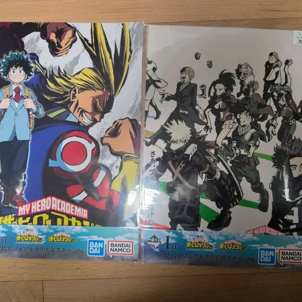 [BUNJANG] My Hero Academia Ichiban Kuji Prize I Visual Clear Poster Set (2 Types, Sealed) / 미개봉) 히로아카 제일복권 i상 비주얼 클리어포스터 2종 일괄