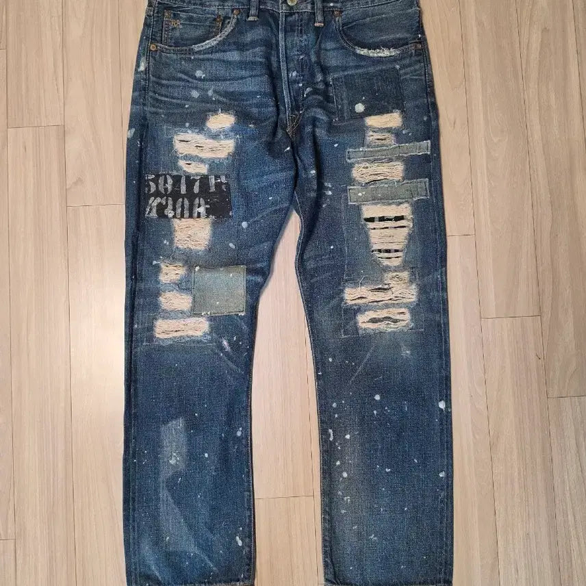 [BUNJANG] RRL Patchwork Denim Pants (31) / RRL 더블알엘 한정판 패치워크 데님 팬츠 31