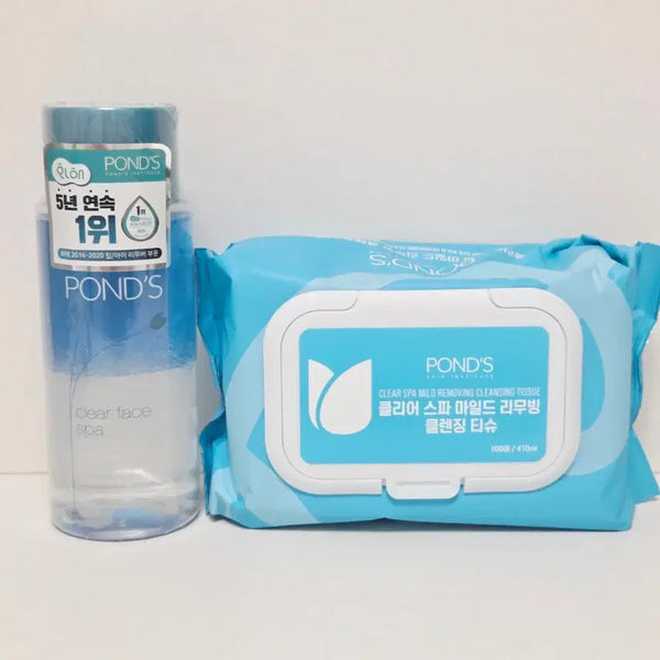 [BUNJANG] Pond's Lip & Eye Remover + Cleansing Tissues Set / 폰즈 립앤아이리무버, 클렌징 티슈