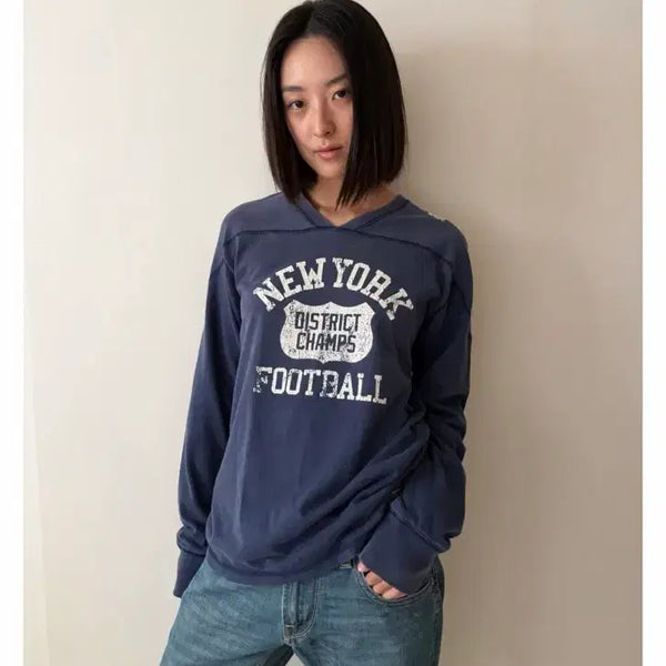[BUNJANG] SaISAM Vintage Football T-Shirt / 사이삼 saisam 빈티지 풋볼 티셔츠