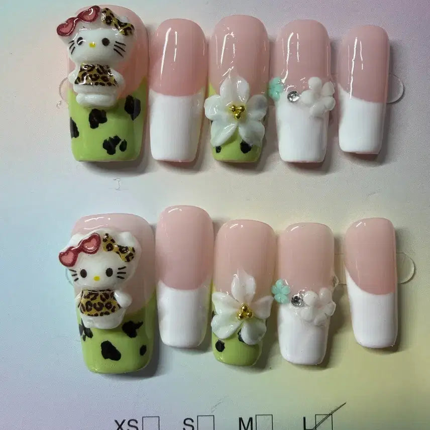 [BUNJANG] Custom Nail Tips - Size L (Length 2.5) / 네일팁 판매 길이 2.5 사이즈 L (117)