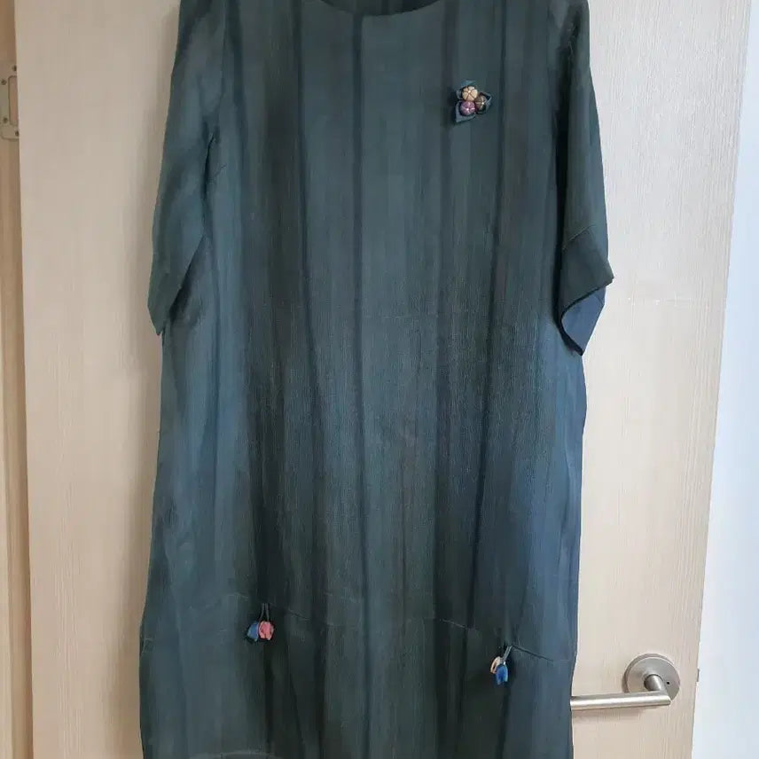 [BUNJANG] Hand-Dyed Rayon Long Dress (Size 77) / 천연염색 인견 고급원피스 (77사이즈) 맞춤한옷입니다