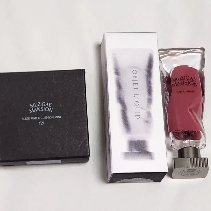 [BUNJANG] Mujer Mansion Slick Water Cushion Mini Y21 & Object Liquid 024 Gypsy Rose Bundle / [미개봉] 무지개맨션 슬릭 워터 쿠션 미니 Y21 & 무지개맨션 오브제 리퀴드 024 집시로즈