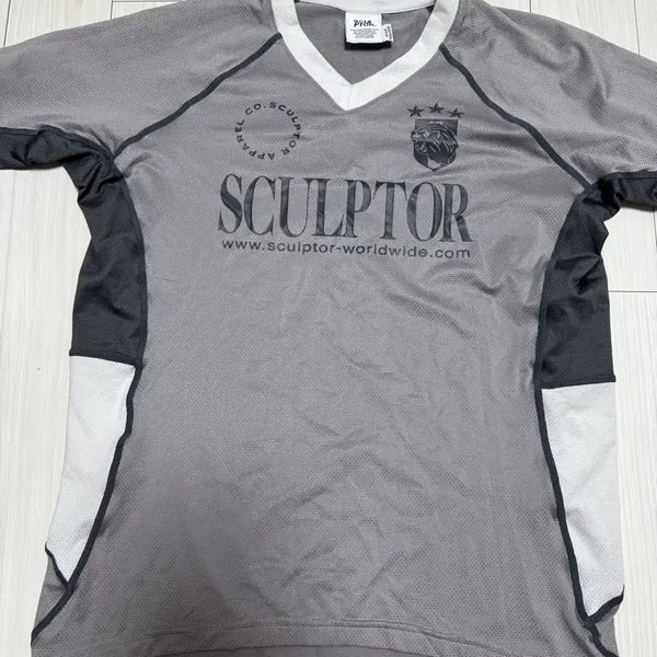 [BUNJANG] Sculptor Sport Jersey Short Sleeve T-Shirt Grey M / 스컬프터 스포츠 저지 반팔 티셔츠 그레이 M