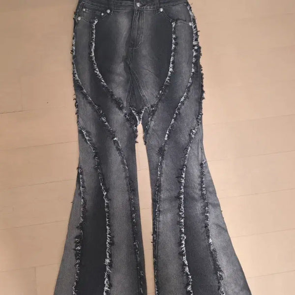 [BUNJANG] Badblood Flare Denim Pants Black L / 배드블러드 플레어 청바지 데님 팬츠 블랙 L