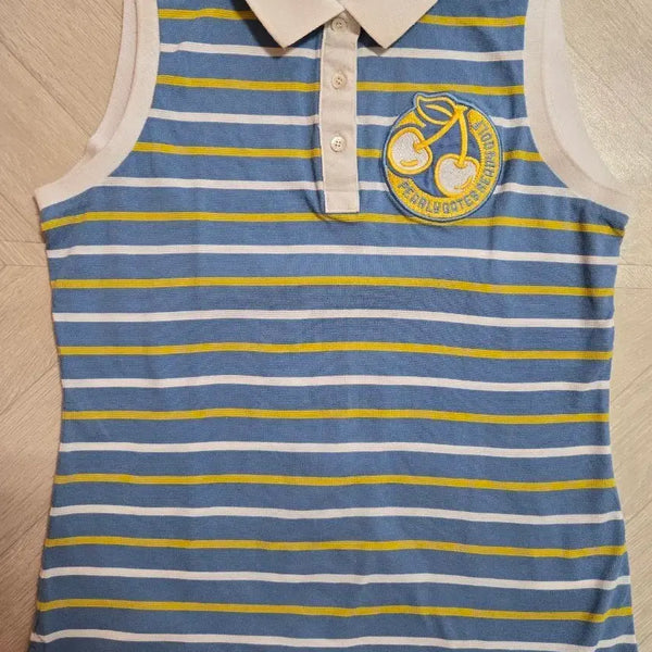 [BUNJANG] Parigates Golf Wear Women's Sleeveless Polo T-Shirt / 파리게이츠 골프웨어 여성 카라 민소매 티셔츠 팝니다.