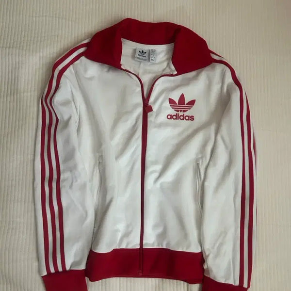 [BUNJANG] Adidas Beckenbauer Track Jacket White Better Scarlet Women's L / 아디다스 트랙탑 져지 화이트 배러 스칼렛