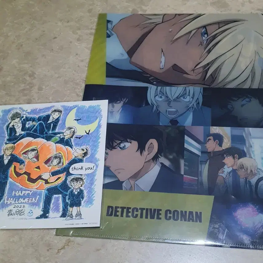 [BUNJANG] Detective Conan The Bride of Halloween Original Art Clear File Set / 2개세트) 명탐정코난 할로윈의 신부 특전 원화 클리어파일 아무로 마츠다