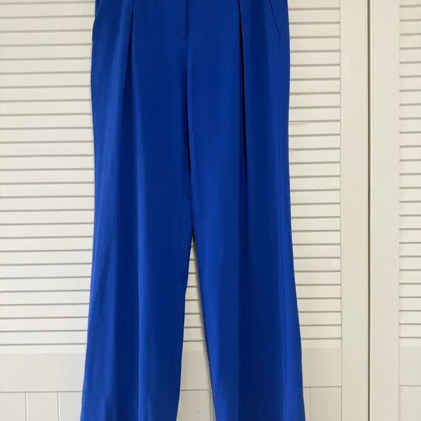 [BUNJANG] it MICHAA Cobalt Blue Wide Long Slacks (Size 66) / 잇미샤코발트블루 와이드롱슬랙스(66)