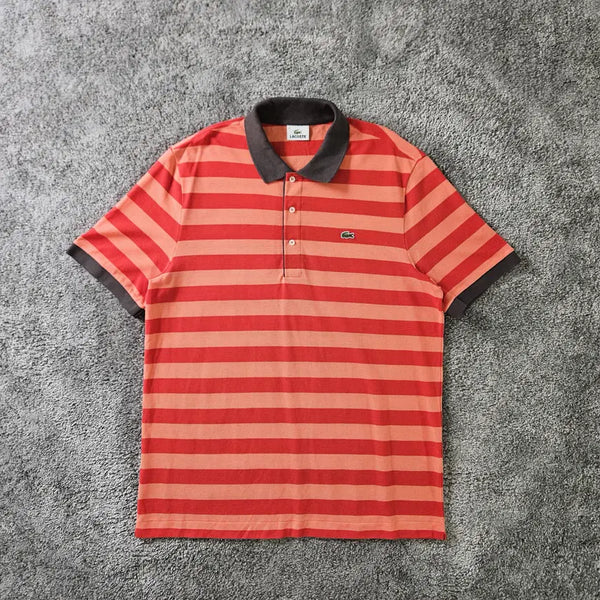 [BUNJANG] LACOSTE Striped Polo T-Shirt / LACOSTE 단색 스트라이프 폴로 티셔츠