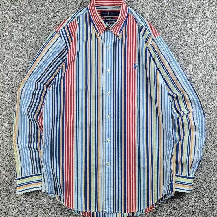 [BUNJANG] Polo Ralph Lauren Multi-Stripe Button-Down Shirt (Size S) / 폴로랄프로렌 셔츠 ( S ) / 13085