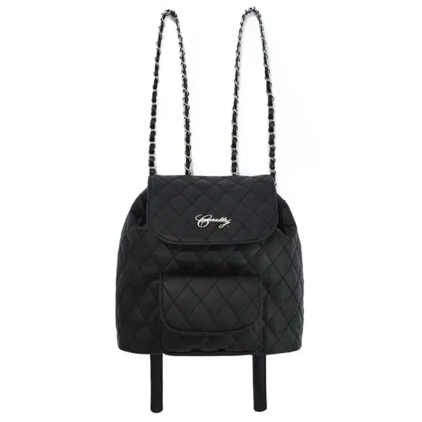 [BUNJANG] Qeurity Quilting Mini Backpack Black / 큐리티 퀼팅 미니 백팩 블랙 쓰리타임즈 클리시어 글로니 엔젤넘버555