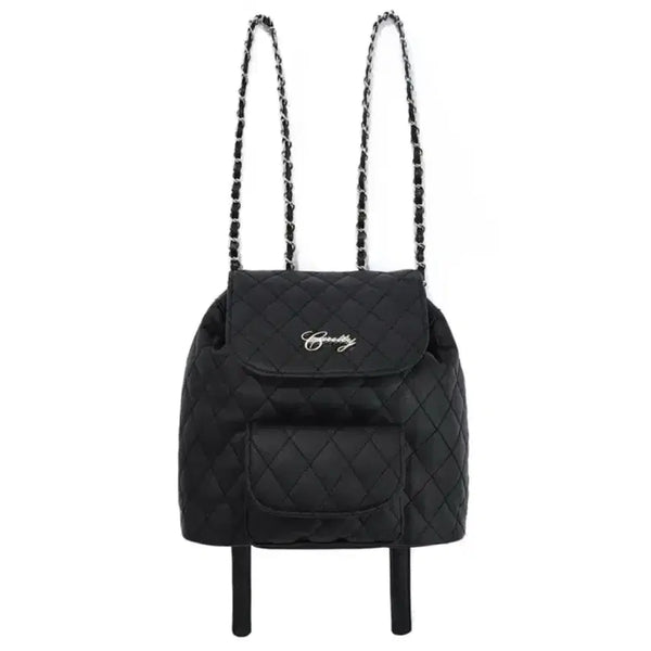 [BUNJANG] Qeurity Quilting Mini Backpack Black / 큐리티 퀼팅 미니 백팩 블랙 쓰리타임즈 클리시어 글로니 엔젤넘버555