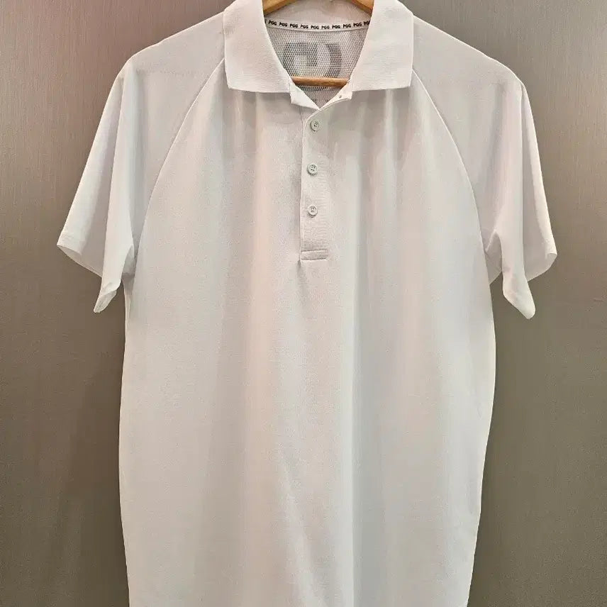 [BUNJANG] PARIGATES Men's Golf Short Sleeve Polo Shirt White / PGG 파리게이츠 남성 골프 반팔 카라티 화이트 100~105