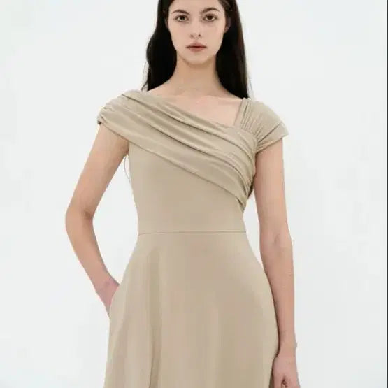 [BUNJANG] Grace Yu 23 SS Long Dress Beige M / 그레이스유 23 ss 원피스 베이지 M