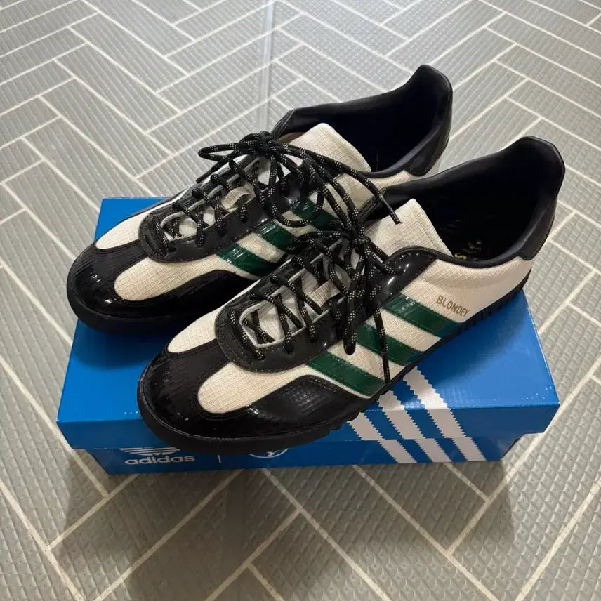 [BUNJANG] Adidas x Blondie McCoy A.B. Gazelle Indoor White Green / 280) 아디다스 x 블론디 맥코이 A.B. 가젤 인도어 화이트 그린