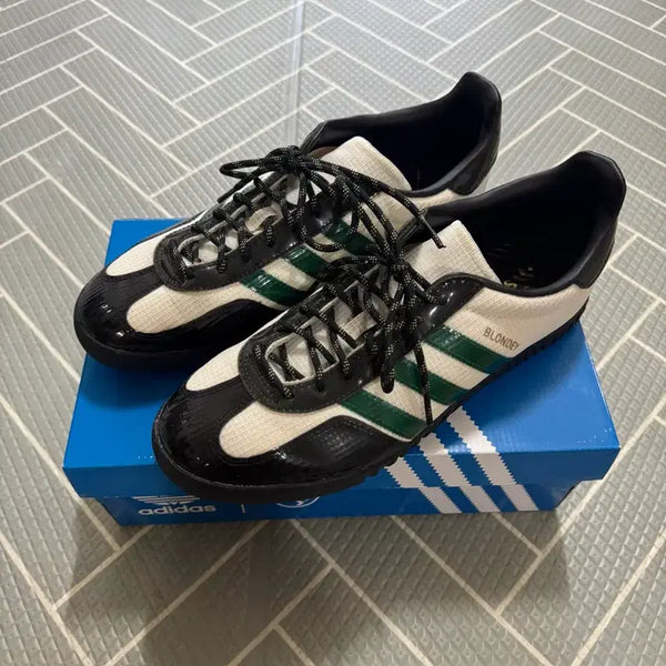[BUNJANG] Adidas x Blondie McCoy A.B. Gazelle Indoor White Green / 280) 아디다스 x 블론디 맥코이 A.B. 가젤 인도어 화이트 그린