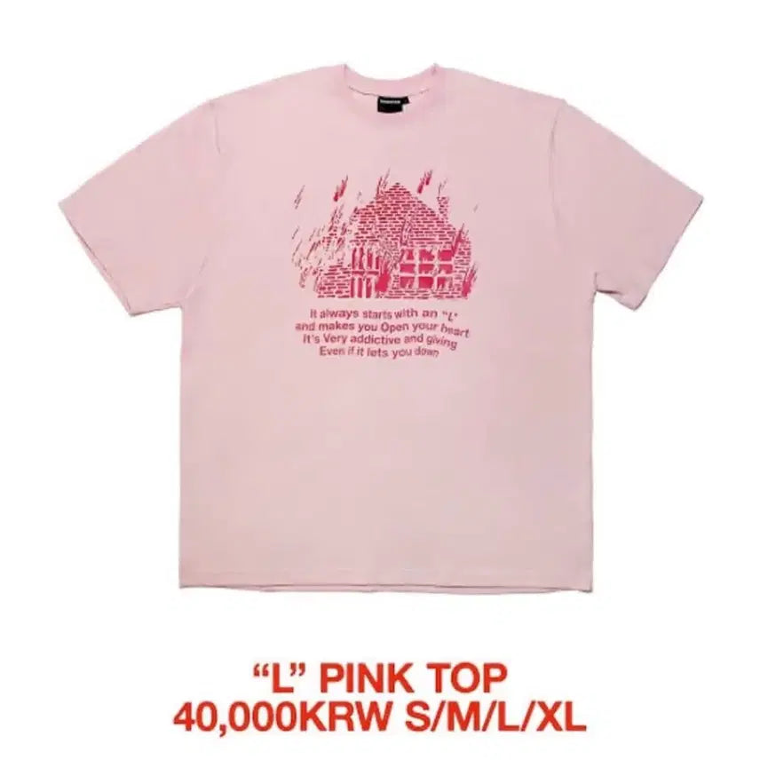 [BUNJANG] The Volunteers Pink Top T-Shirt Medium / 더발룬티어스 핑크탑 티셔츠 m