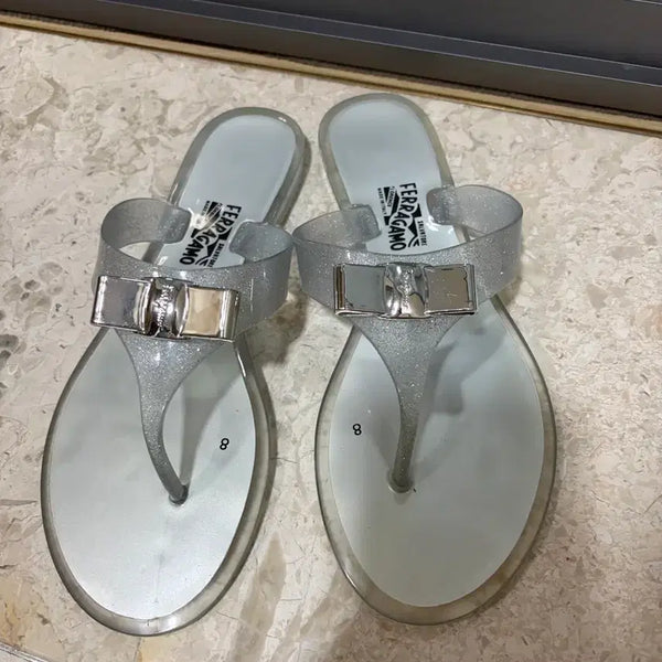 [BUNJANG] Salvatore Ferragamo Ribbon Jelly Sandals / 페라가모 쪼리샌들 젤리샌들 8(240-245)