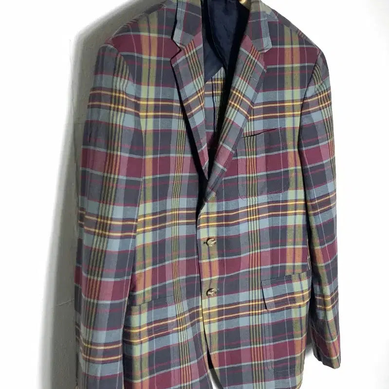 [BUNJANG] Polo Madras Pattern Blazer Jacket / 폴로 자켓