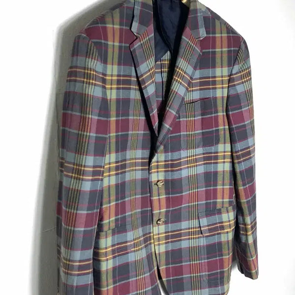 [BUNJANG] Polo Madras Pattern Blazer Jacket / 폴로 자켓
