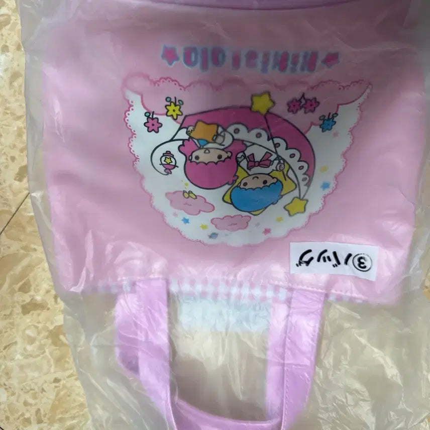 [BUNJANG] Little Twin Stars Pink Tote Bag / 리틀트윈스타 핑크 토트백