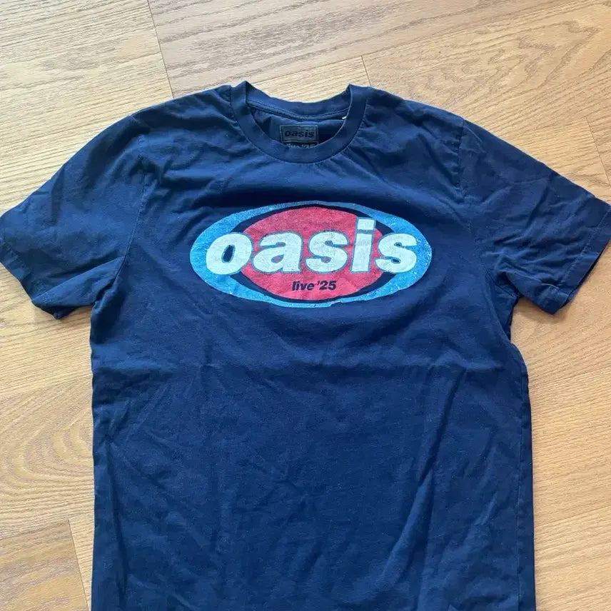 [BUNJANG] Oasis Live 25 Navy Short Sleeve T-Shirt / 오아시스 라이브 25 반팔 티셔츠 네이비