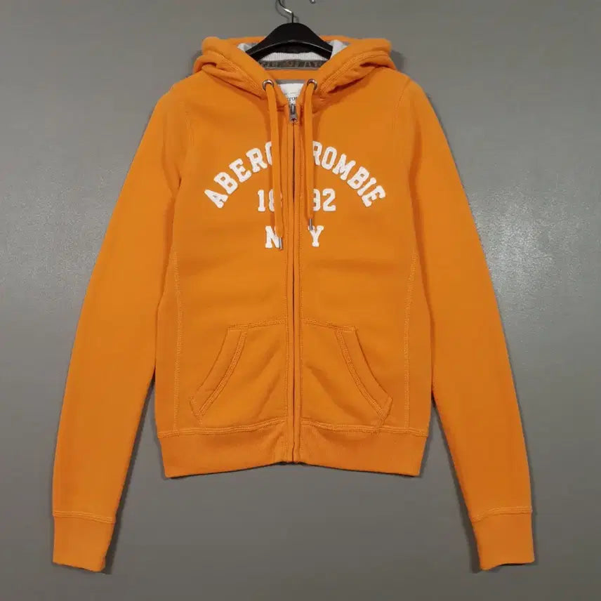 [BUNJANG] Abercrombie & Fitch Orange Hooded Zip-Up Jacket Y2K Style Women's Small / 여성 S) 아베크롬비 오렌지 후드집업 자켓 Y2K 어항 솜