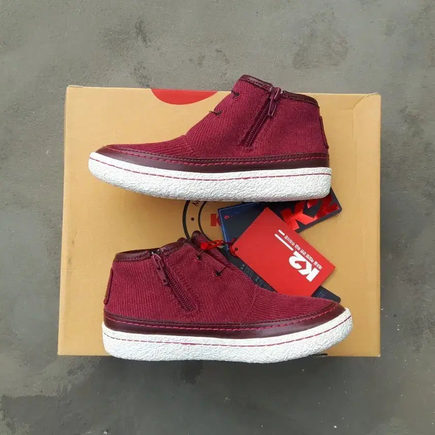 [BUNJANG] K2 Wine Side-Zip Sneakers - Size 230 / k2운동화  230
