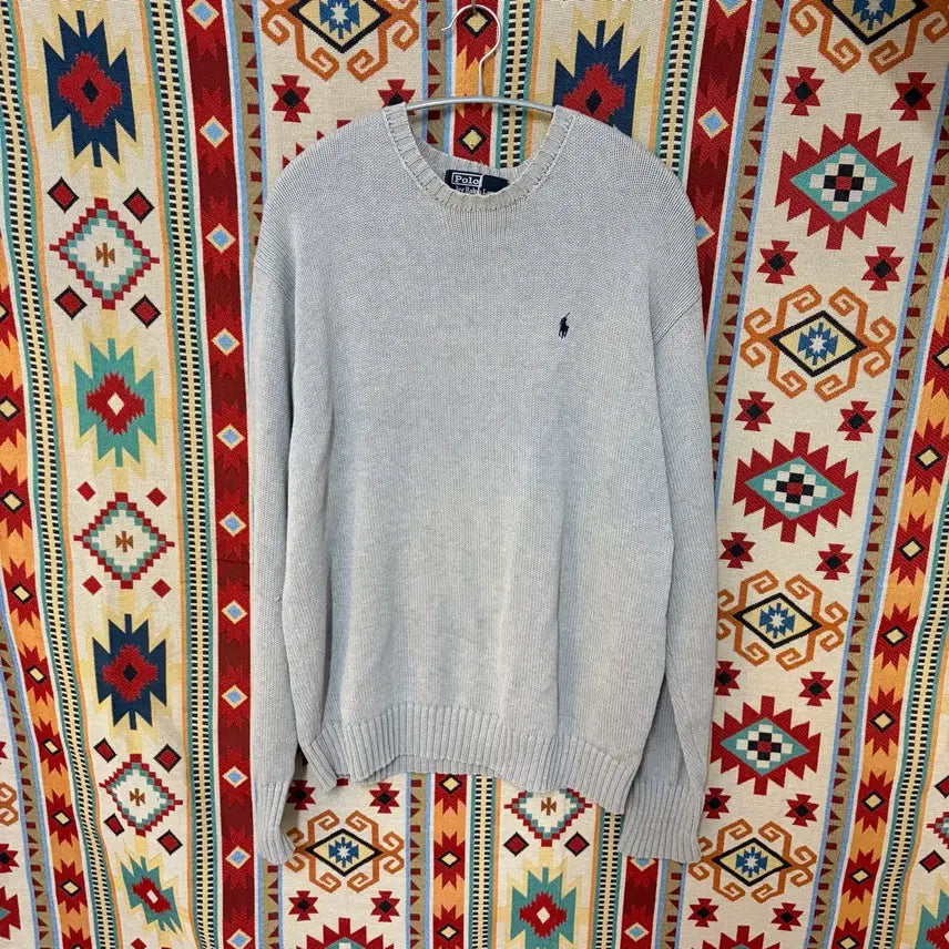 [BUNJANG] Polo Ralph Lauren Men's Small Pony Cotton Knit M/95 / 폴로 랄프로렌 남성 스몰포니 코튼 니트 M/95