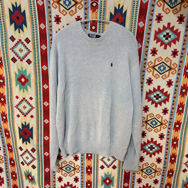 [BUNJANG] Polo Ralph Lauren Men's Small Pony Cotton Knit M/95 / 폴로 랄프로렌 남성 스몰포니 코튼 니트 M/95