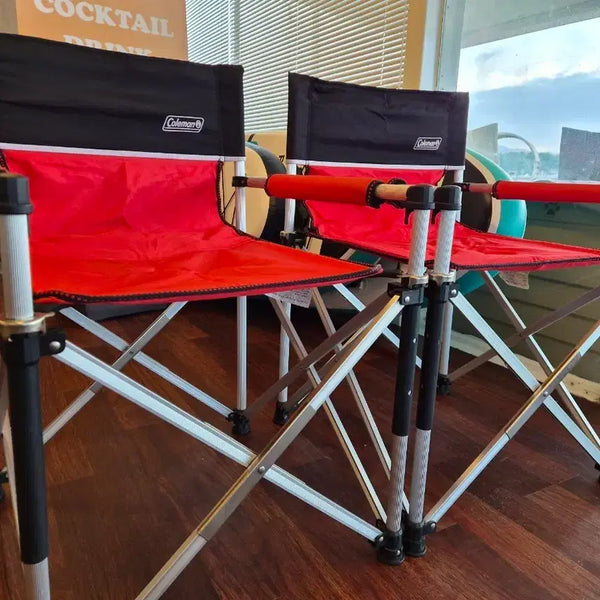 [BUNJANG] Coleman Slim Captain Chairs (Red) - Bundle of 2 / 콜맨 슬림 캡틴 체어 레드 2개 일괄